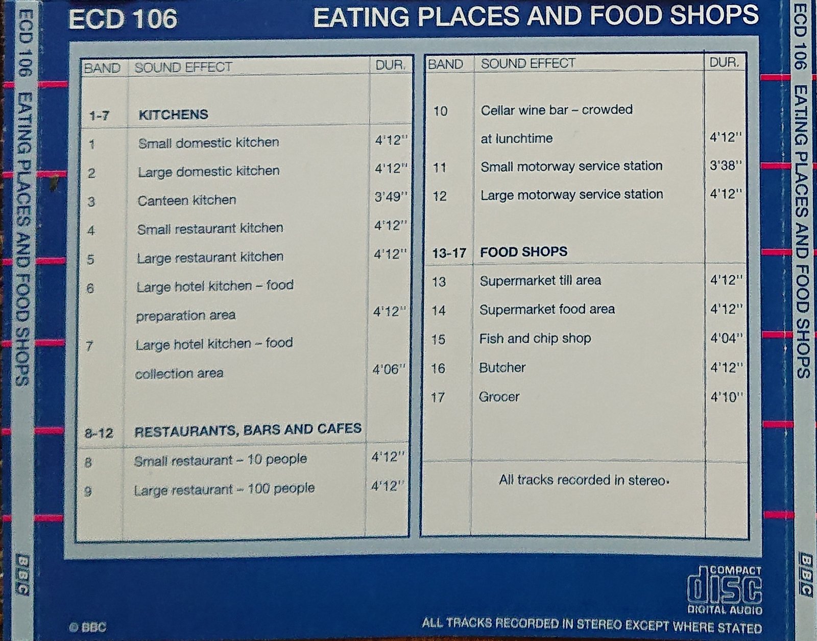 Back cover of ECD 106